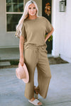 Textured Pants Set