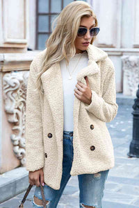 Lapel Collar Sherpa Coat