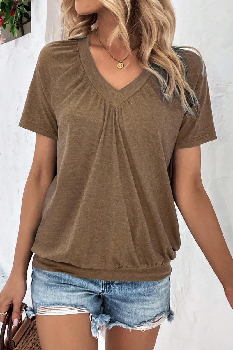 V-Neck Short Sleeve Top