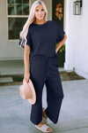 Textured Pants Set