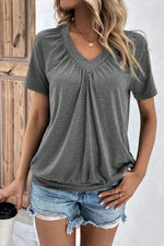 V-Neck Short Sleeve Top