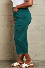 Judy Blue Tummy Control Cropped Wide Leg Jeans