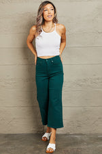 Judy Blue Tummy Control Cropped Wide Leg Jeans