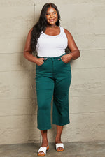 Judy Blue Tummy Control Cropped Wide Leg Jeans