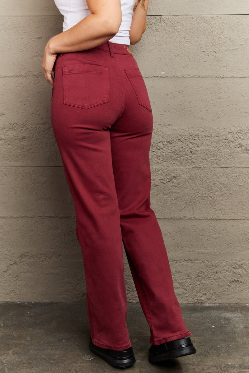 Judy Blue High Waist Front Seam Straight Fit Jeans