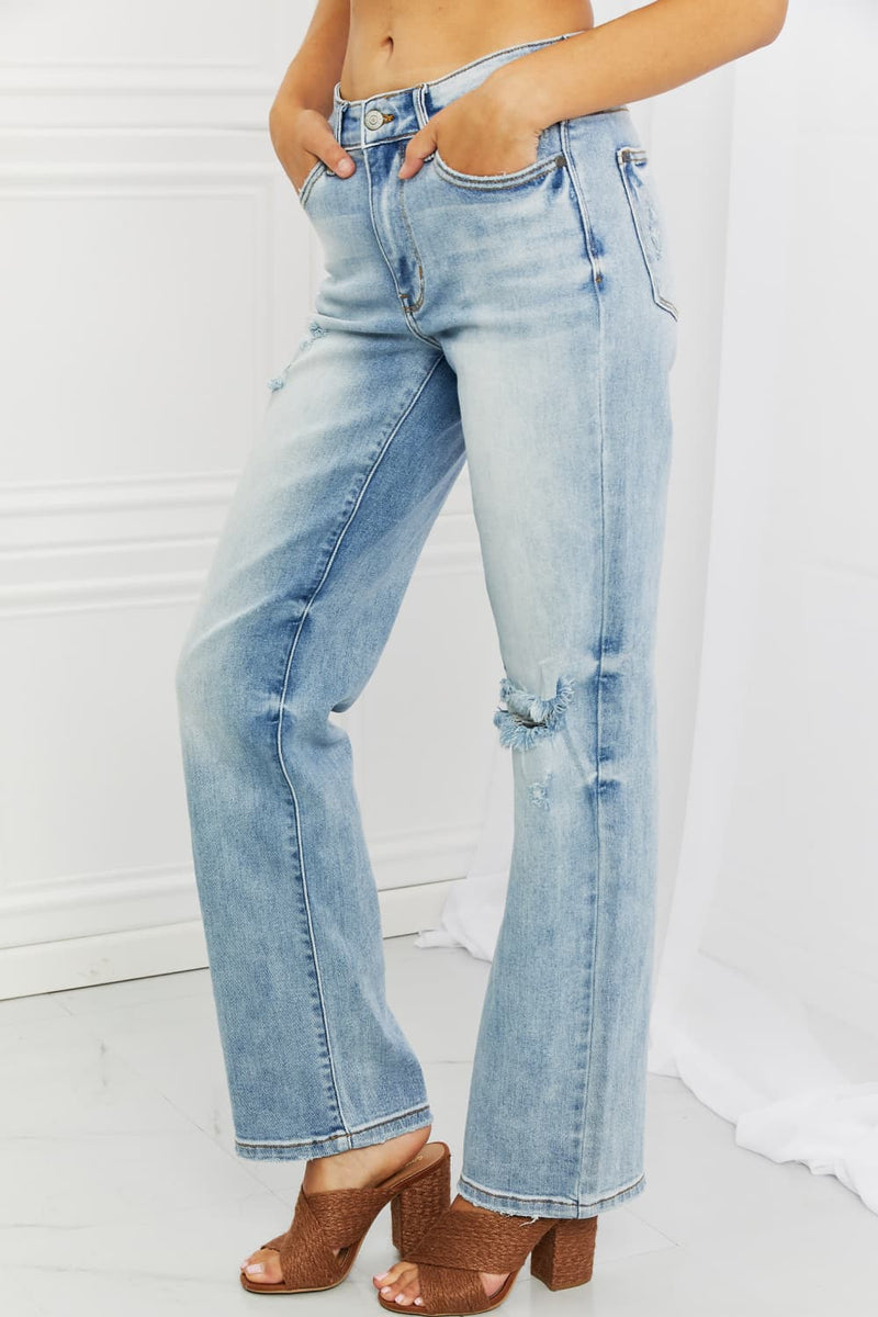 Judy Blue Distressed Straight Leg Jeans
