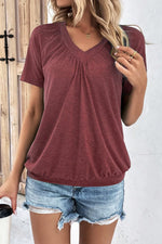 V-Neck Short Sleeve Top