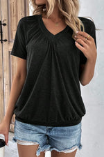 V-Neck Short Sleeve Top