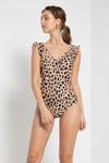 Marina West Swim Faux Wrap One-Piece in Leopard