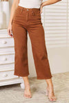 Judy Blue Straight Leg Cropped Jeans in Camel