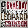 Gameday Leopard and Crimson T-Shirt