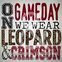 Gameday Leopard and Crimson T-Shirt