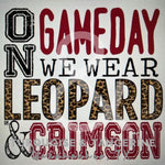 Gameday Leopard and Crimson T-Shirt