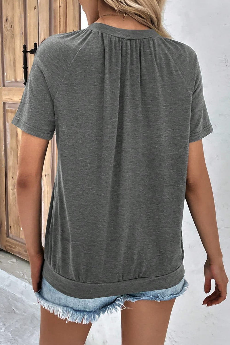 V-Neck Short Sleeve Top