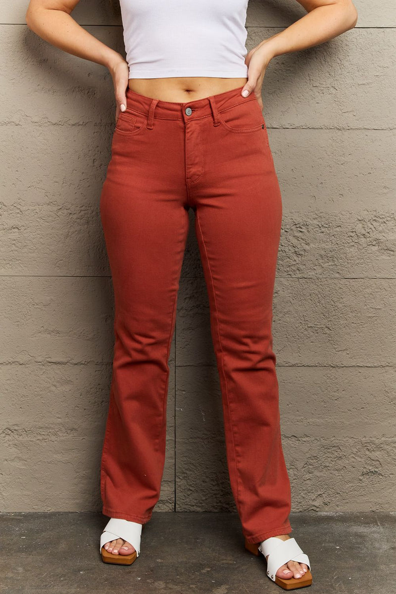 Judy Blue Terracotta Mid Rise Slim Bootcut Jeans