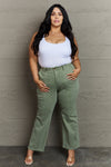 Judy Blue High Waist Straight Fit Jeans in Sage