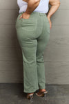 Judy Blue High Waist Straight Fit Jeans in Sage