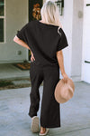 Textured Pants Set