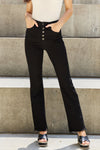 Judy Blue High Waist Button Fly Bootcut Jeans in Black