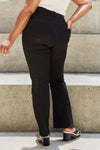 Judy Blue High Waist Button Fly Bootcut Jeans in Black