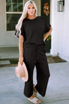 Textured Pants Set