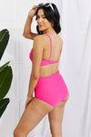 Marina West Swim Twist High-Rise Bikini in Pink