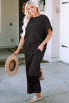 Textured Pants Set