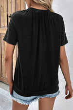 V-Neck Short Sleeve Top