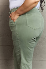 Judy Blue High Waist Straight Fit Jeans in Sage