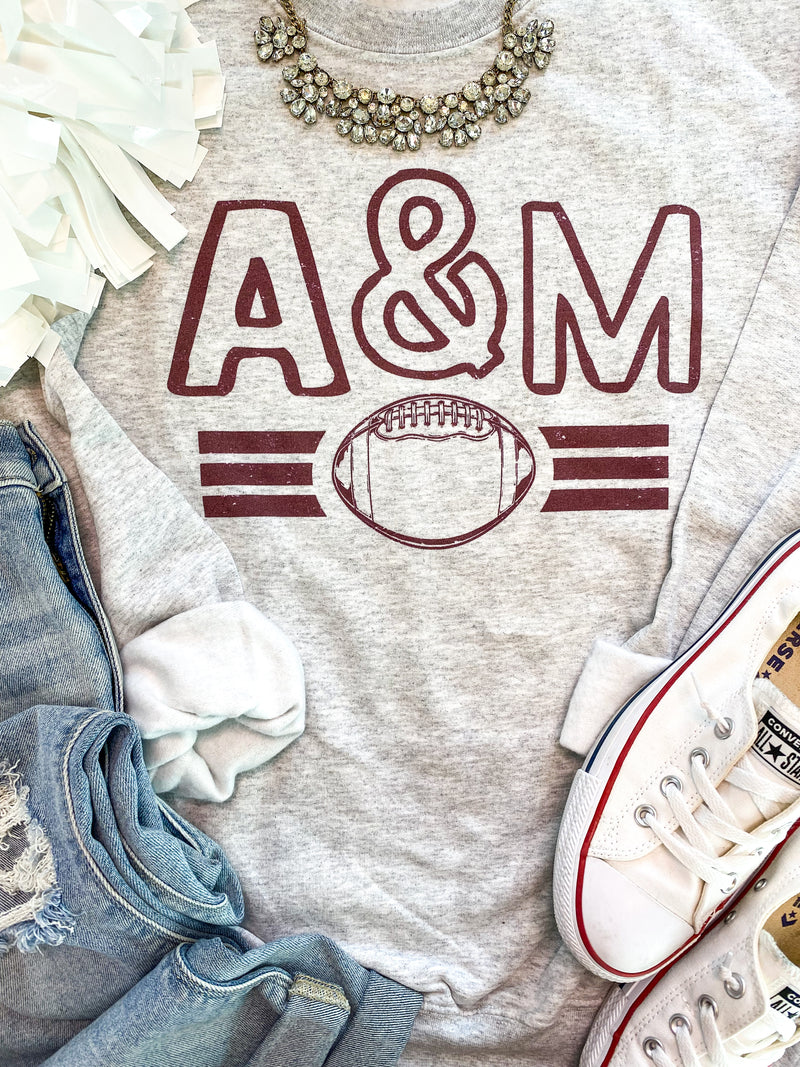 A & M Vintage Football Sweatshirt