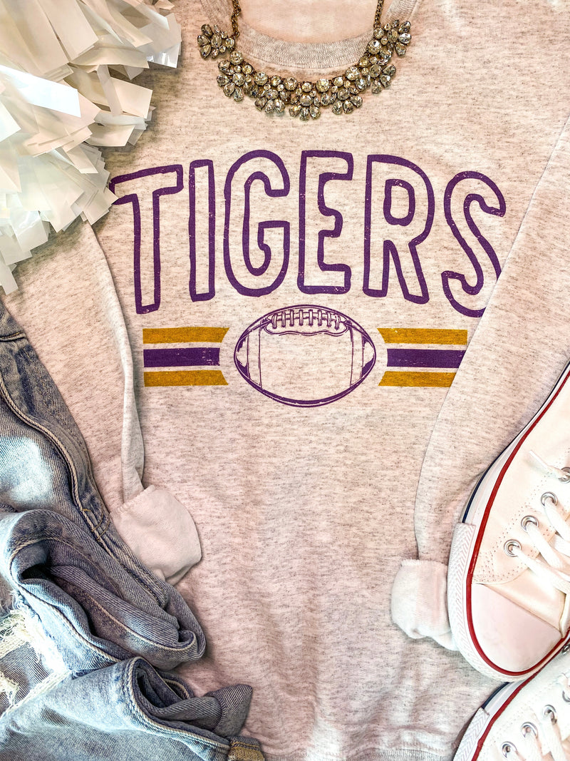 Tigers Vintage Football Sweatshirt PREORDER