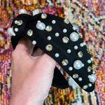 Rhinestone and Pearl Topknot Headband