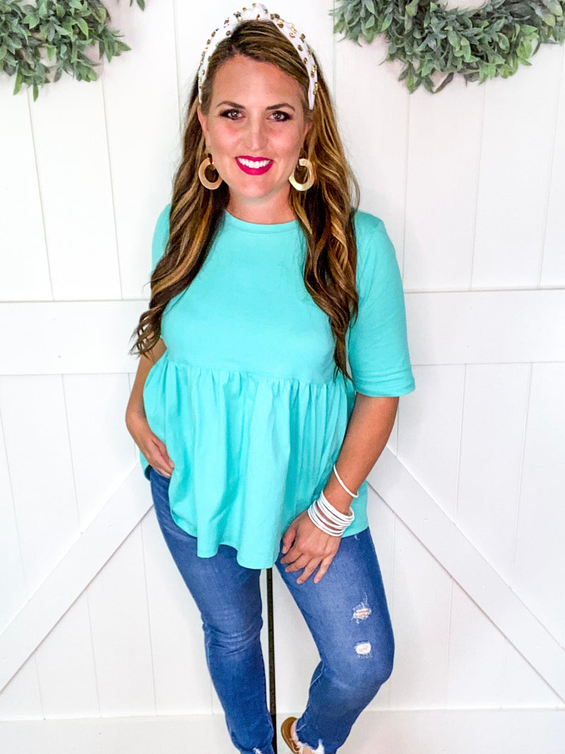 Empire Waist Top in Mint DEAL