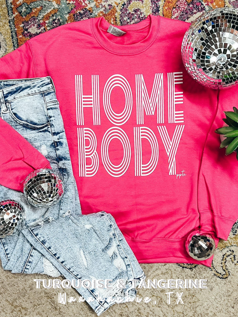 Homebody Sweatshirt in Hot Pink
