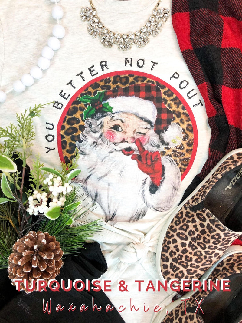 Toddler Better Not Pout Santa T-Shirt
