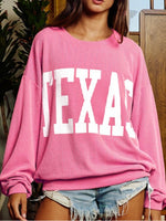 Corded Texas Pullover in Pink