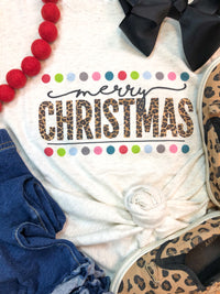 Youth Merry Christmas Dots Christmas T-Shirt