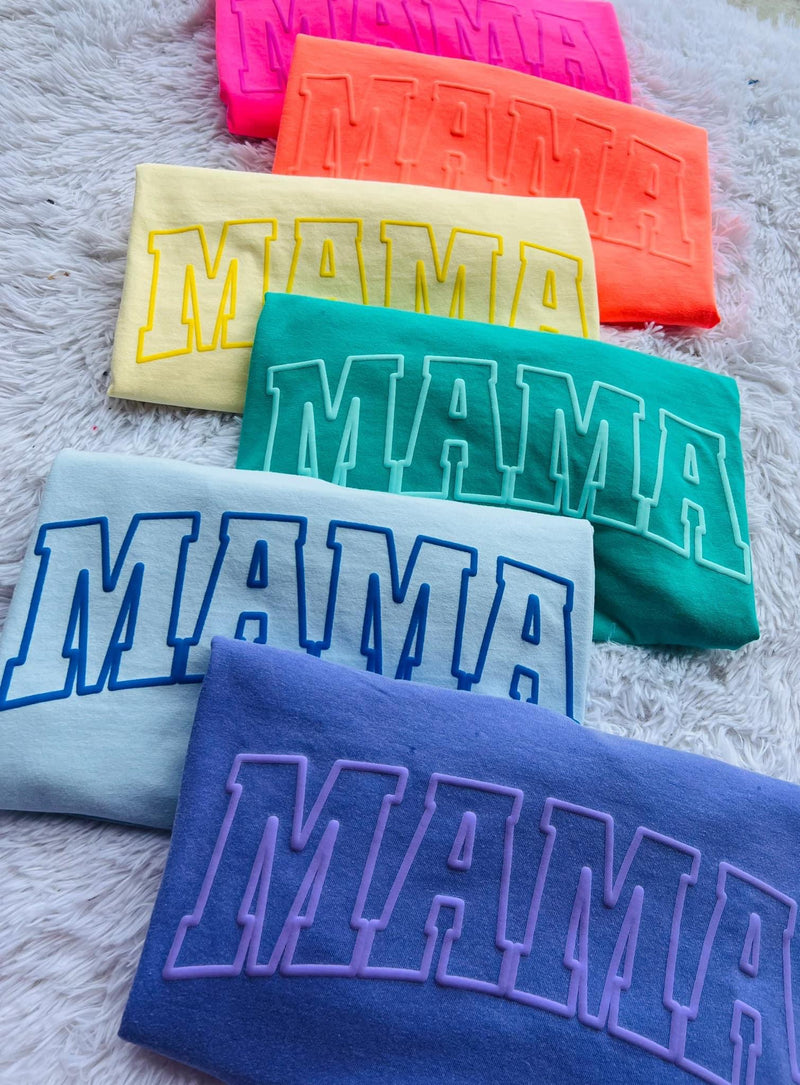 Rainbow Puff Mama Comfort Colors T-Shirt