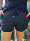 Black on Black Athletic Shorts