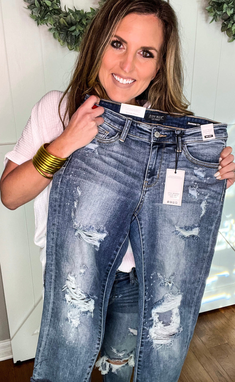 Beach Splash Boyfriend Judy Blue Jeans PREORDER