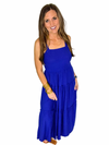 Plus Smocked Tiered Midi Dress