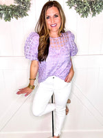 Puff Sleeve Lavender Top